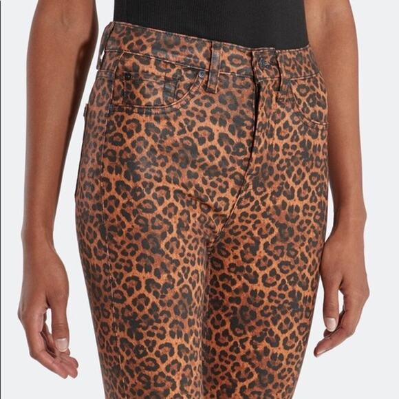 NWT 7 for All Mankind High Waist Slim Kick Jeans Animal Print size 24 - Picture 7 of 7